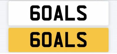 Registration Plate 60ALS (GOALS) on retention. Buyers premium 12.5% + VAT.