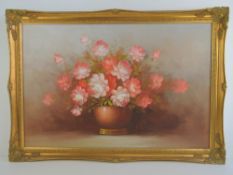 Oil on canvas; still life study of a bow