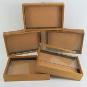 A set of five glazed wall hanging displa