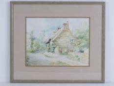 Watercolour; 'The Old Post Office, Lyndo