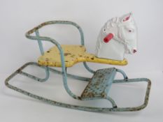 A vintage Tri-ang rocking horse, 67cm in
