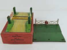 A Hornby 0 gauge number one level crossi