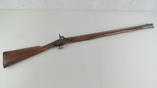 An obsolete calibre 1861 British Enfield cadet rifle.
