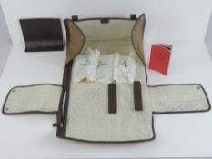 A G.H. Mumm canvas and leather champagne expedition kit complete with embossed brown leather G.H.