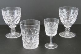 A pair of Stewart Crystal stemmed glasses (12.