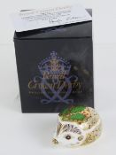 Royal Crown Derby Paperweight; a Signature Edition Goviers of Sidmouth 1211/1500 'Holly',