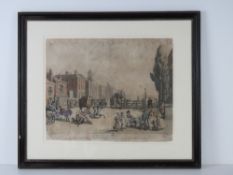 Coloured print; Views of London No3,