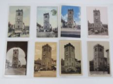 A quantity of vintage postcards and photo cards of the Clock Tower of St Albans,
