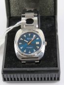 An Avia 2000 stainless steel wristwatch 'as new' with plastic film to case back,