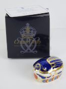 Royal Crown Derby Paperweight; the Millennium Edition 'Millennium Bug'', gold stopper or button,