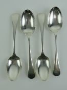 A set of four HM silver table spoons each hallmarked for Sheffield 1927 with makers marks for James
