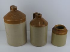 A single salt glazed stoneware two gallon jug having impressed marks upon for Duckworth & Co Ltd