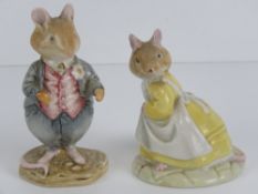 Two Royal Doulton Brambly Hedge figurines; 'Catkin' and 'Dusty Dogwood'.