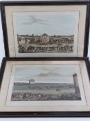 A pair of racing themed prints entitled Ascot Heath Races and Newmarket Races,