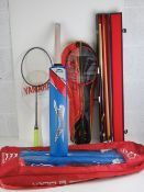 A boxed eagle snooker cue (half length screw type) complete with chalk in mint condition,