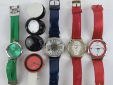 A quantity of assorted ladies fashion wristwatches including; Gossip, Citron, Breda, Womage, etc.