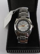 An Avia 2000 stainless steel wristwatch 'as new' with plastic film to case back,