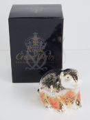 Royal Crown Derby Paperweight; a Limited Edition 2431/5000 Riverbank Beaver',