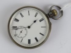 A 935 Swiss silver top wind open face pocket watch,