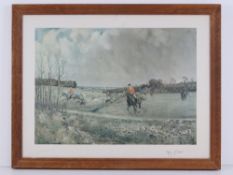 Lionel Edwards; a classic Edwards hunting print, further signed, 31 x 43cm.