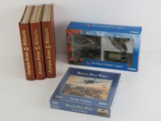 Three antiques arms and militaria books.