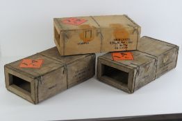 Three 5.56mm blank L18A1 transit wooden