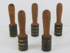 Five inert Hungarian grenades.