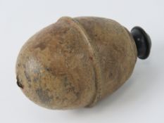 An inert WWII German IED 'egg' grenade ,