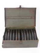 Twelve .303 Bren magazines in box.
