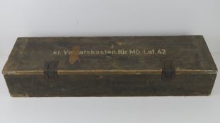 A WWII German MG42 Lafette spares box wi
