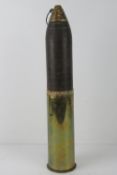 An inert WWI Minewaffer 75mm shell, date
