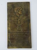 A brass plaque to remember the completio