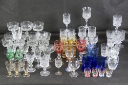 A quantity of assorted cut glass ware in