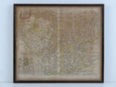 A 17th Century map of Leicester With Its