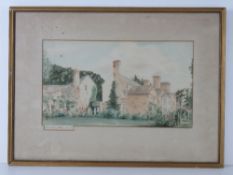 Watercolour; Glan Hafren Halt (House) by