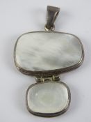 A hallmarked silver and mother of pearl