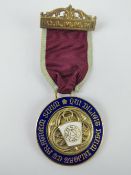 Masonic; a HM silver and enamel GLMMM St