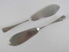 Masonic; a pair of silver plated cake se