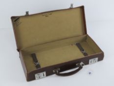 Masonic; a leather regalia case initiall