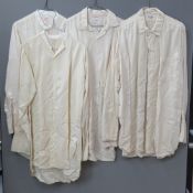 Four pure silk mens shirts; R Tyson Dublin (x 3) one marked 16 1/2