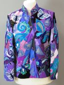 Beatrice Von Trescow; A highly decorative patchwork jacket featuring chameleons and butterflies,