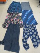 A quantity of assorted ladies three quarter length skirts, various makes, approx sizes UK 14/16.