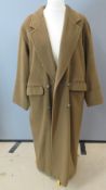 A ladies wool and cashmere coat by Max Mara.