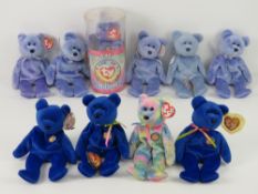 Ty Beanie Babies/Beanie Bears; Official Club bears; 'Clubbie' (x3 - one with loose tag),