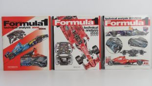 Formula 1 Technical Analysis by Giorgio Piola. 2005-6, 2008-9 and 2011-12 editions.
