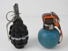 An inert L111 training grenade and an in