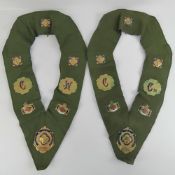 The Royal Antediluvian Order of Buffaloes (RAOB); two collars being C.W and C.