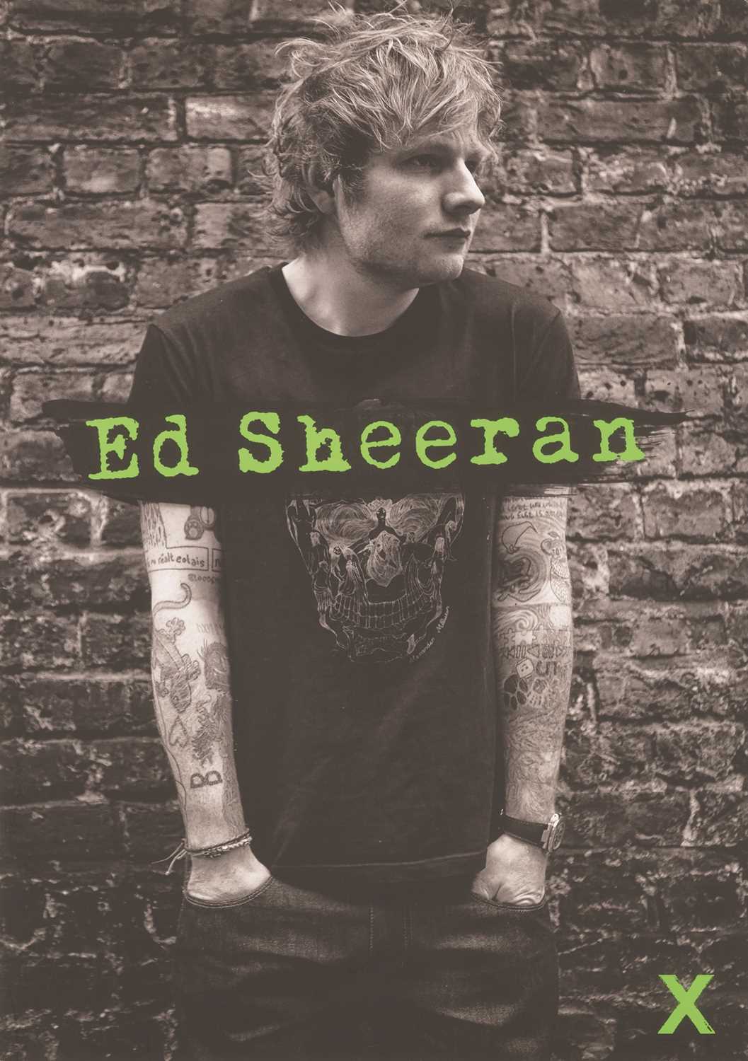 Personalised Signed Ed Sheeran Multiply Tour Programme 2015 and Divide Tour Poster 2019 for 4