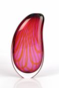 L. W (Contemporary) vase, studio glass, signed and dated 'L W 2004' to the base 22cm high