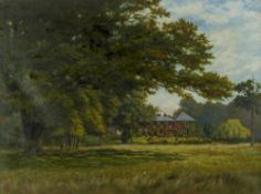 R. Warren. Warren (British, 19th/20th Century) 'View of the house' oil on canvas, signed and dated